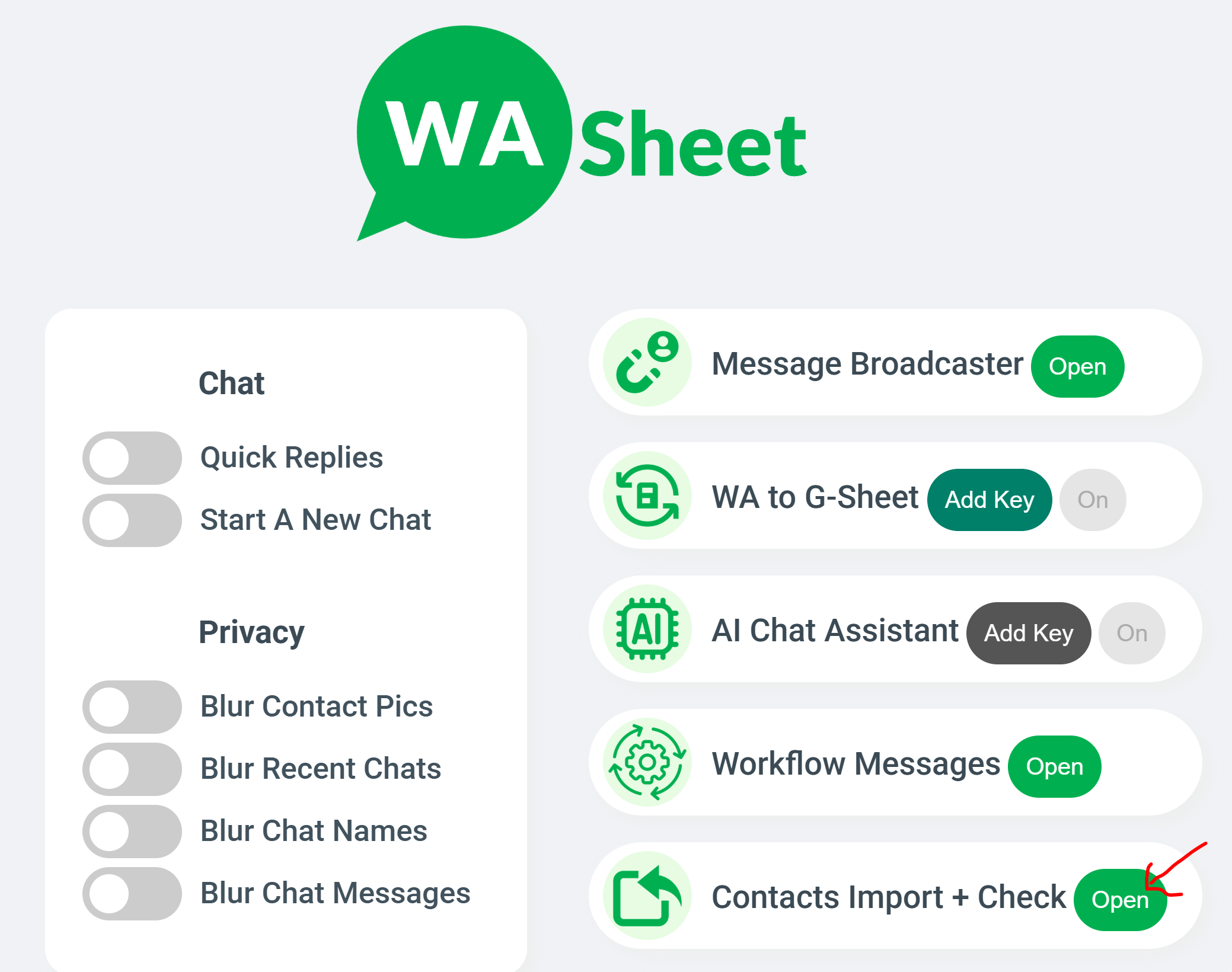 import contacts on whatsapp