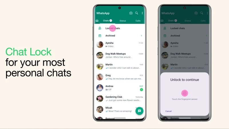 chat lock on whatsapp