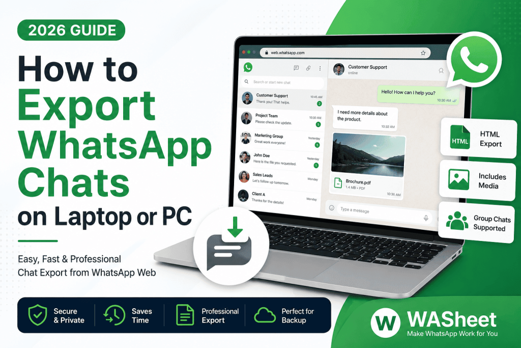 How to Export WhatsApp Chats on Laptop or PC