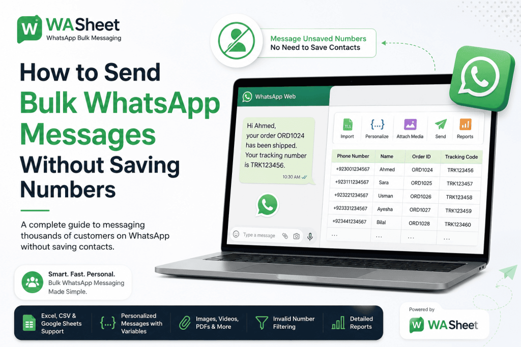 How to Send Bulk WhatsApp Messages without saving numbers