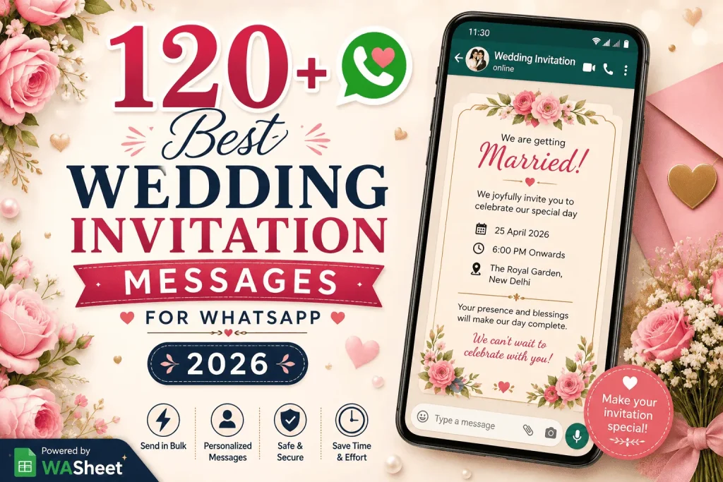 best wedding invitation messages for whatsapp