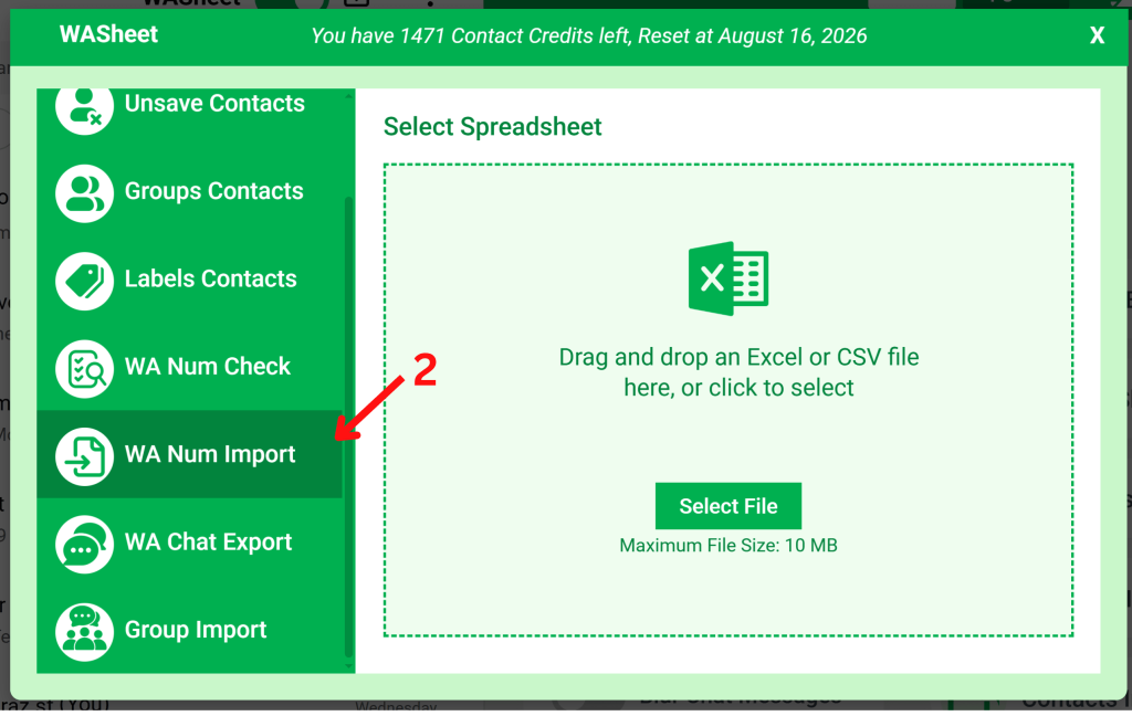How to Import Contacts on WhatsApp in Bulk (2026) 5 washeet import feature
