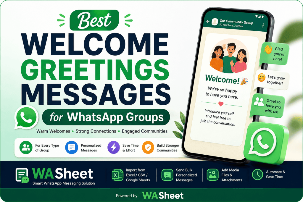 Best Welcome Greetings Messages for WhatsApp Groups (2026)